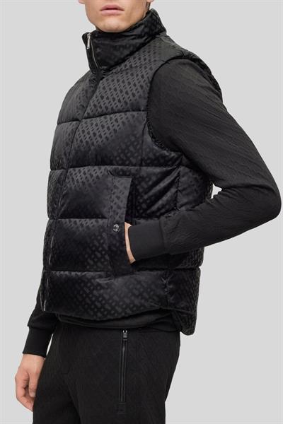 Boss Regular Fit Şişme Erkek Yelek Siyah