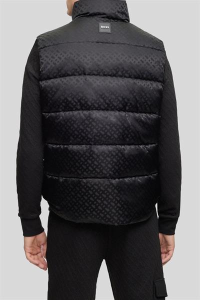 Boss Regular Fit Şişme Erkek Yelek Siyah