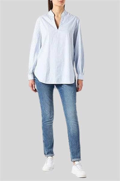 Boss Regular Fit Uzun Kollu Kadın Bluz Mavi 417
