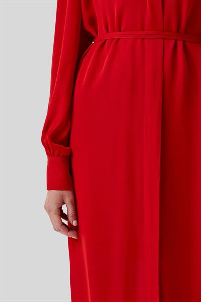 Boss Regular Fit V yaka Kadın Elbise Kırmızı 613