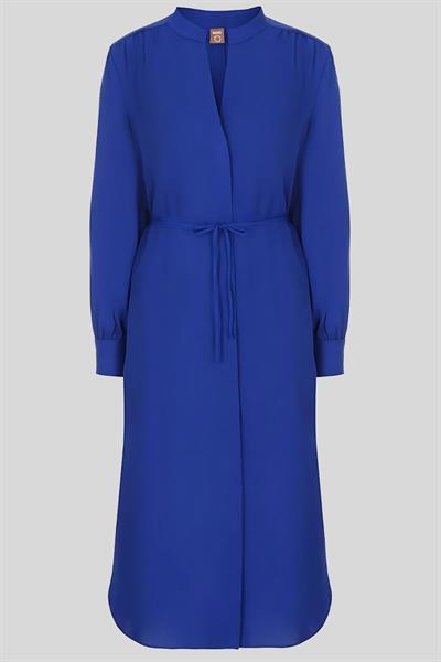 Boss Regular Fit V yaka Kadın Elbise Mavi 463