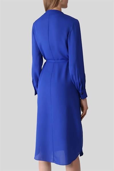 Boss Regular Fit V yaka Kadın Elbise Mavi 463