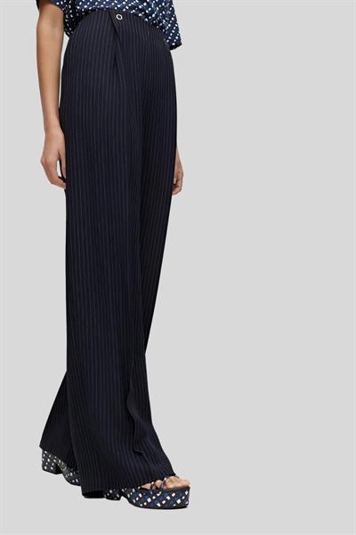 Boss Regular Fit Yüksek Bel Geniş Paça Kadın Pantolon Çok Renkli
