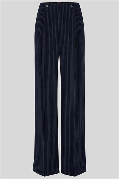 Boss Regular Fit Yüksek Bel Geniş Paça Kadın Pantolon Çok Renkli