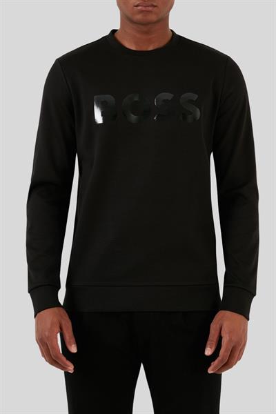 Boss Regular Fit Yuvarlak Yaka Erkek Sweatshirt Siyah