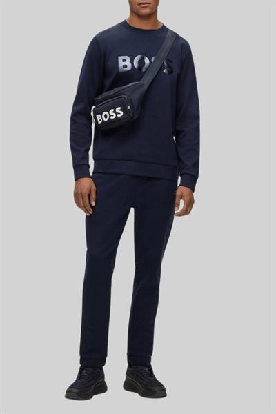 Boss Regular Fit Yuvarlak Yaka Erkek Sweatshirt Mavi 402
