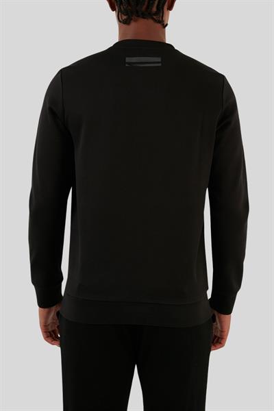 Boss Regular Fit Yuvarlak Yaka Erkek Sweatshirt Siyah