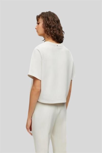 Boss Regular Fit Yuvarlak Yaka Logolu Kadın T-Shirt Beyaz 118