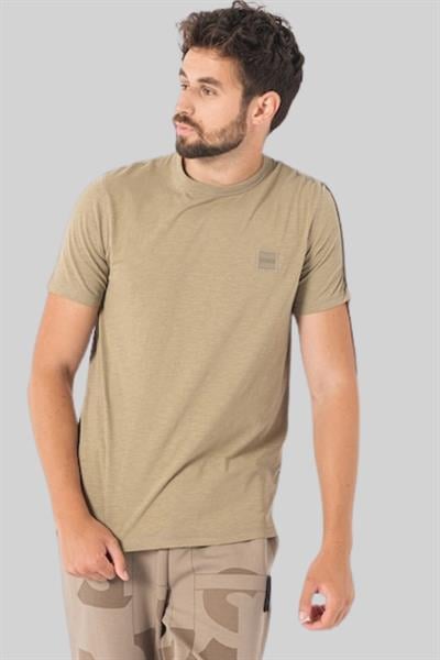 Boss Regular Pamuklu Fit Bisiklet Yaka Erkek T-Shirt Haki 336