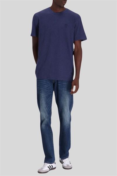 Boss Regular Pamuklu Fit Bisiklet Yaka Erkek T-Shirt Mavi 418