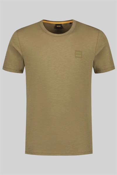 Boss Regular Pamuklu Fit Bisiklet Yaka Erkek T-Shirt Bej