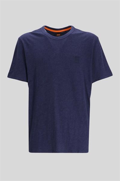Boss Regular Pamuklu Fit Bisiklet Yaka Erkek T-Shirt Mavi 418