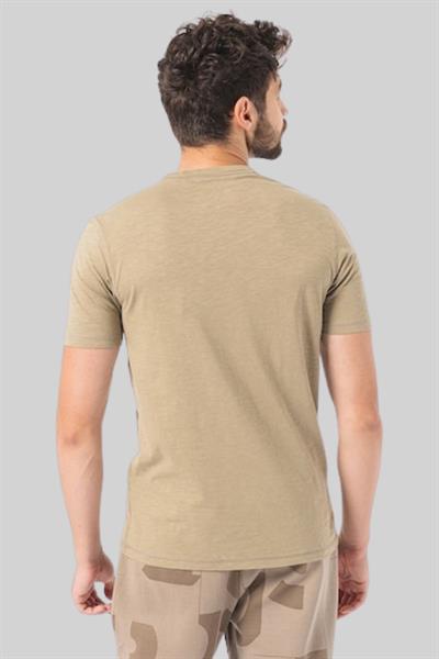 Boss Regular Pamuklu Fit Bisiklet Yaka Erkek T-Shirt Haki 336