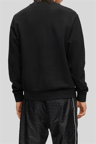 Boss Relaxed Fit Bisiklet Yaka Erkek Sweat Siyah