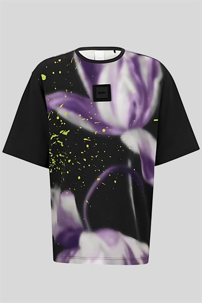Boss Relaxed Fit Bisiklet Yaka Erkek T-Shirt Siyah