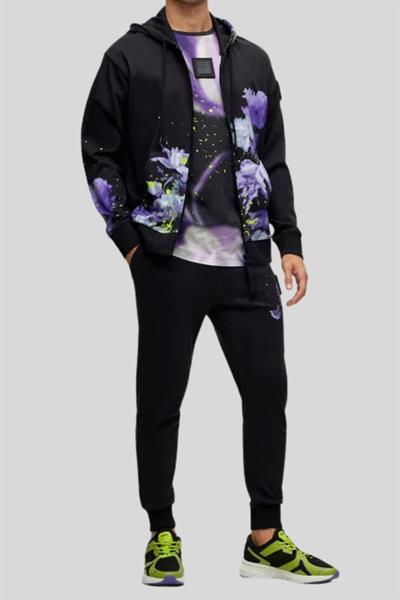 Boss Relaxed Fit Bisiklet Yaka Erkek T-Shirt Siyah