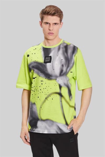 Boss Relaxed Fit Bisiklet Yaka Erkek T-Shirt Yeşil