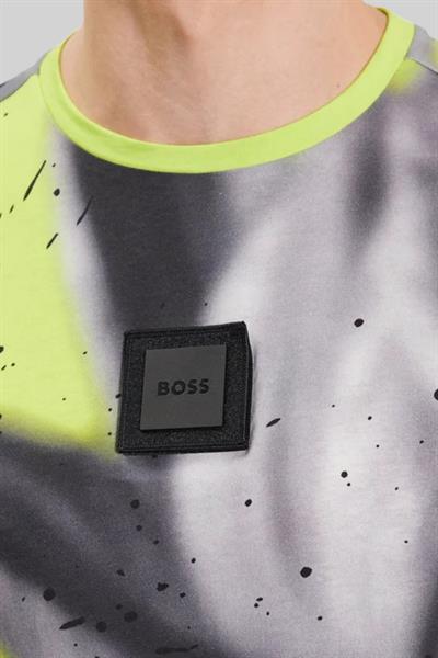 Boss Relaxed Fit Bisiklet Yaka Erkek T-Shirt Yeşil