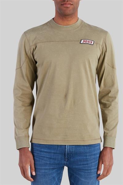 Boss Relaxed Fit Bisiklet Yaka Uzun Kol Erkek Sweatshirt Haki 336
