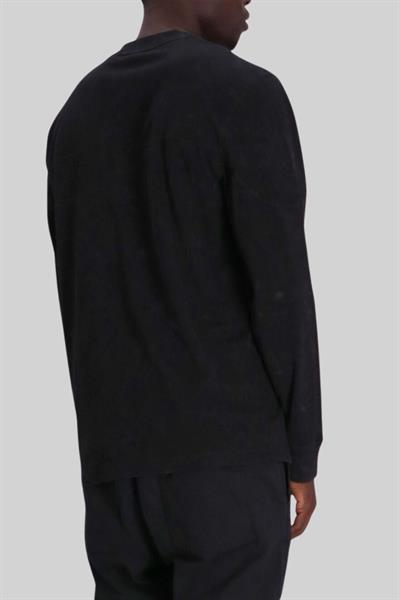 Boss Relaxed Fit Bisiklet Yaka Uzun Kol Erkek Sweatshirt Siyah