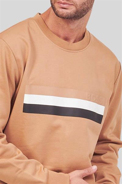 Boss Relaxed Fit Erkek Sweatshirt Bej 260