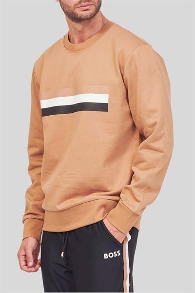 Boss Relaxed Fit Erkek Sweatshirt Bej 260