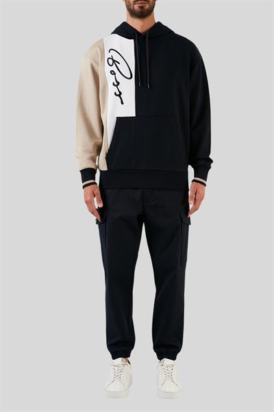 Boss Relaxed Fit Kapüşonlu Erkek Sweatshirt Lacivert 404