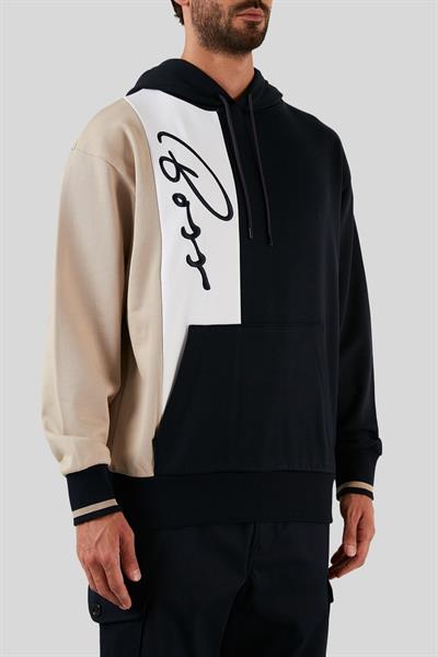 Boss Relaxed Fit Kapüşonlu Erkek Sweatshirt Lacivert 404