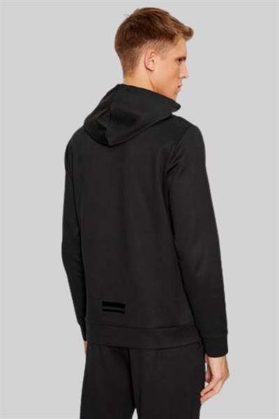 Boss Relaxed Fit Kapüşonlu Erkek Sweatshirt Siyah