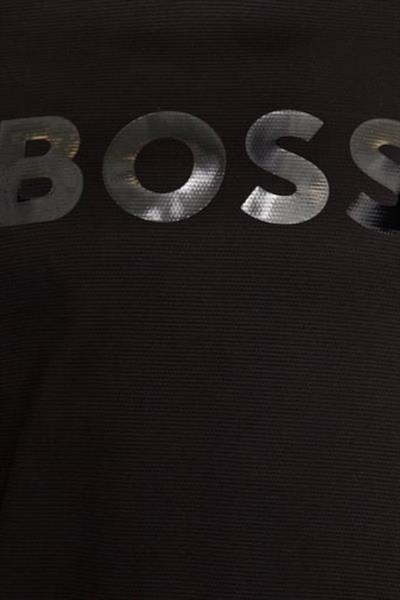 Boss Relaxed Fit Kapüşonlu Erkek Sweatshirt Siyah