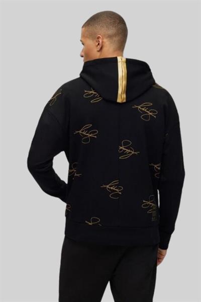 Boss Relaxed Fit Kapüşonlu Erkek Sweatshirt Siyah