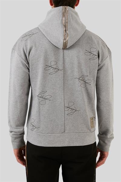 Boss Relaxed Fit Kapüşonlu Erkek Sweatshirt Gri