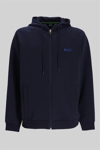 Boss Saggy 1 Erkek Fermuarlı Sweatshirt Mavi 402