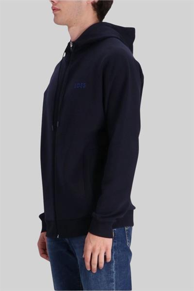 Boss Saggy 1 Erkek Fermuarlı Sweatshirt Mavi 402