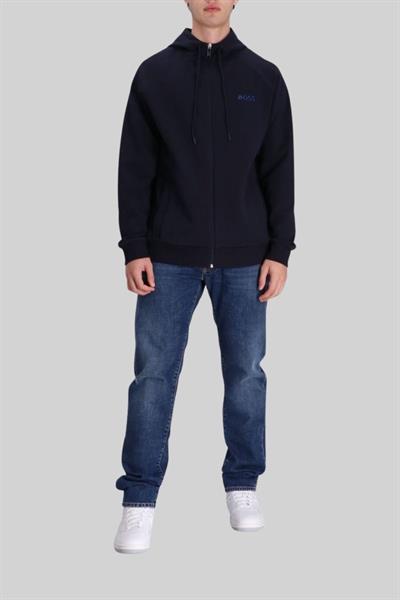 Boss Saggy 1 Erkek Fermuarlı Sweatshirt Mavi 402