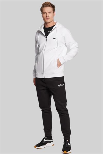 Boss Saggy 1 Erkek Fermuarlı Sweatshirt Beyaz 100