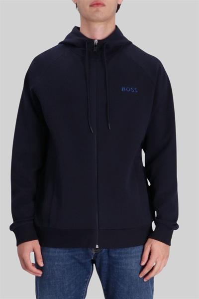 Boss Saggy 1 Erkek Fermuarlı Sweatshirt Mavi 402
