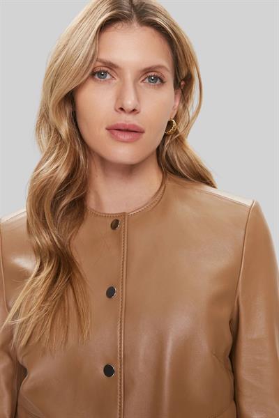 Boss Samarie Deri Ceket Bej 260