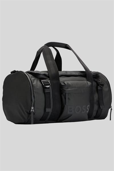 Boss Silindir Spor Erkek Seyehat Çantası Siyah