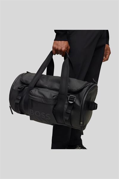 Boss Silindir Spor Erkek Seyehat Çantası Siyah