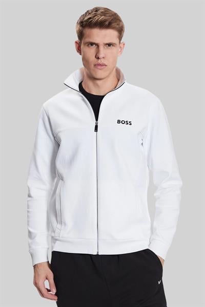 Boss Skaz 1 Erkek Fermuarlı Sweatshirt Beyaz 100