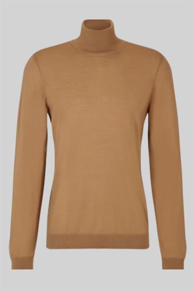 Boss Slim Fit Balıkçı Yaka Erkek Kazak Bej 260