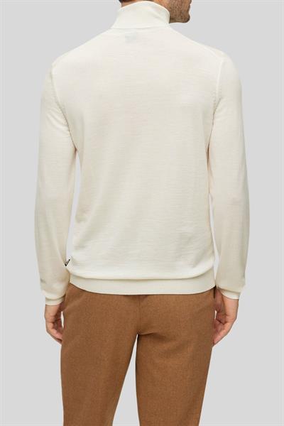 Boss Slim Fit Balıkçı Yaka Erkek Kazak Krem 131