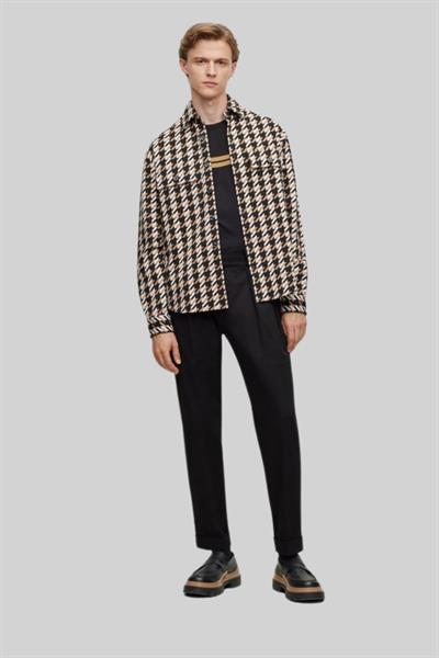Boss Slim Fit Bisiklet Yaka Erkek T-Shirt Siyah