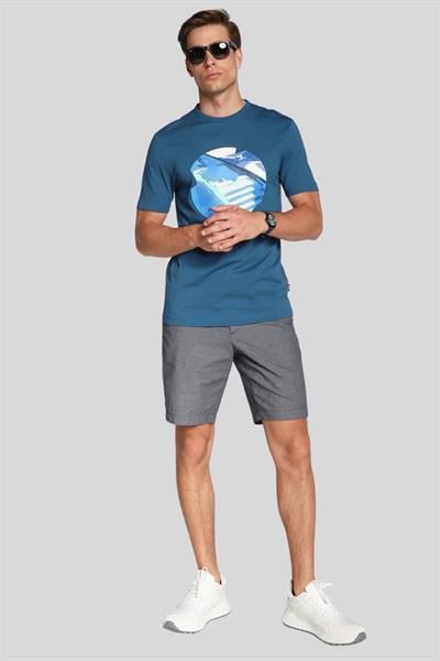 Boss Slim Fit Bisiklet Yaka Erkek T-Shirt Mavi 424