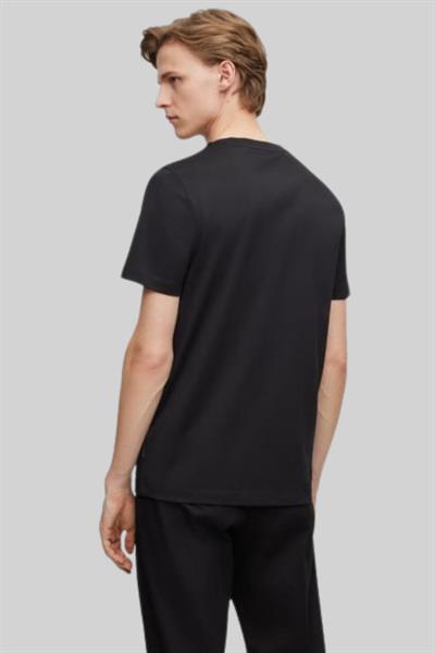 Boss Slim Fit Bisiklet Yaka Erkek T-Shirt Siyah