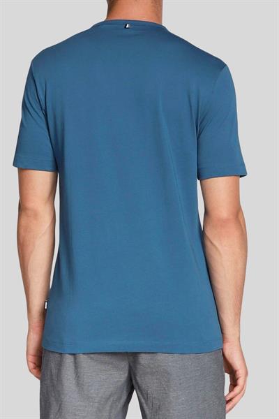 Boss Slim Fit Bisiklet Yaka Erkek T-Shirt Mavi 424