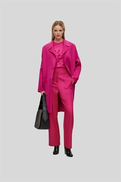 Boss Slim Fit Bisiklet Yaka Kadın T-Shirt Pembe 674