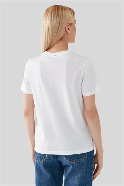 Boss Slim Fit Bisiklet Yaka Kadın T-Shirt Beyaz 100