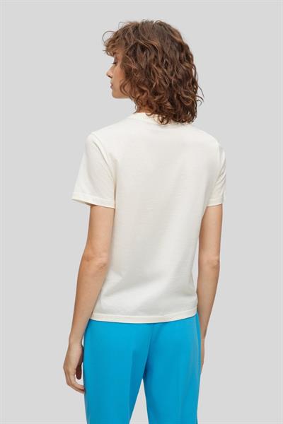 Boss Slim Fit Bisiklet Yaka Kadın T-Shirt Beyaz 118